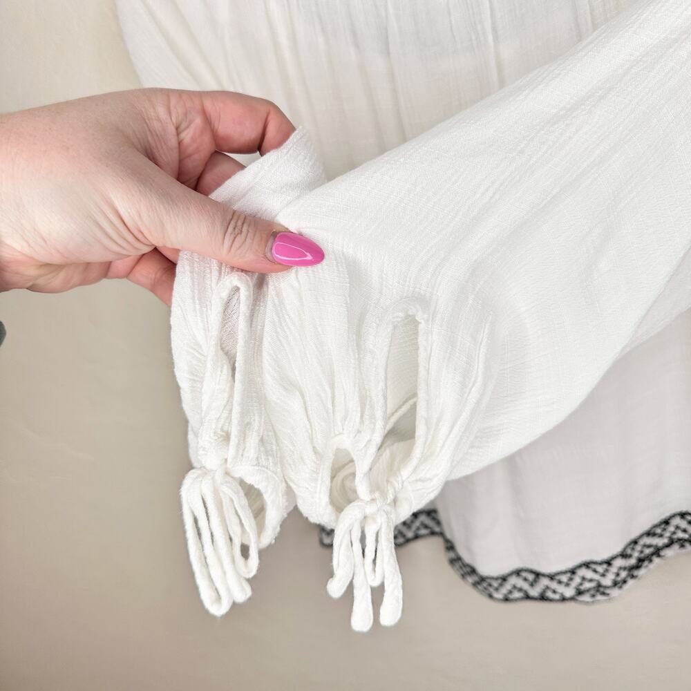 Anthropologie Avec Les Filles Embroidered Smocked Off The Shoulder Top Blouse XS - Picture 9 of 14
